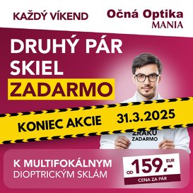 Druhé sklá úplne ZADARMO!