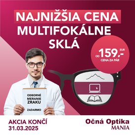 Multifokálne sklá už od 159 EUR